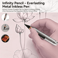 thumbnail image 4 of Everlasting Metal Inkless Pen, Titanium Forever Erasable Pen for Sketch Drawing Writing Mini Mechanical Pencil, 4 of 6