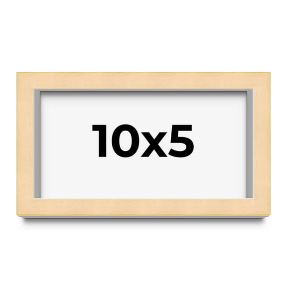 10x5 IN Shadow Box Frame Brown | 0.875 Inches Deep Real Wood Contemporary Shadowbox Display Frame |