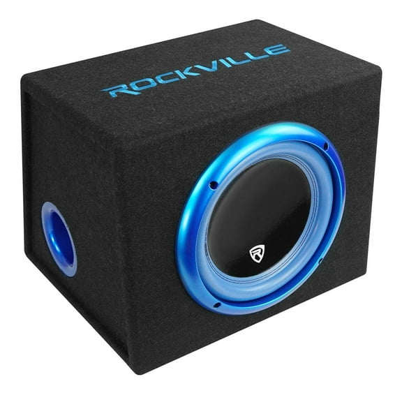 Rockville RVB10.1A 10 Inch 500W Active Powered Car Subwoofer Sub Enclosure Box