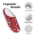 thumbnail image 5 of Wukai Ho Funny Christmas Print Women's Indoor Bedroom Slipper Slip On Shoes, Unisex House Shoes with Anti-Skid Sole for Men, Gift for Women Men-35/36, 5 of 7
