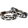 thumbnail image 4 of Pulsera de cuero de aleación punk ZHAOCHENG con cierre de acero inoxidable para hombres y mujeres 21 cm, 4 of 4