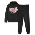 thumbnail image 2 of successthop Womens Lounge Set 2 Piece Outfits Long Sleeve Hoodie and Jogger Sweatpant Heart Fall Sportwear with Pocket, 2 of 6