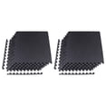 thumbnail image 1 of BalanceFrom 2-Pack 6 Ct. 24”x24” Interlocking Foam Puzzle Exercise Mat, 1” Thick, Black, 1 of 7