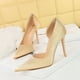 thumbnail image 3 of Nuevos tacones de punta puntiaguda para mujer Banquet Slim Ultra, elegantes y de lujo para mujer, tacones con relieve para novia, de satén, para bodas, clásicos, 3 of 5