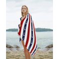 thumbnail image 2 of Nautical Anchor Beach Towels Oversized Super Absorbent, Red Navy Blue White Stripe Geometric Lightweight Bath Towel Quick Dry Sets For Bathroom/Pool/Rv Camping/Beach Play/Gym Room/Picnic 30"x60", 2 of 8