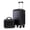 Black, variant on Homefun 2 pcs 20" ABS Spinner Wheel Luggage, with Combination Lock,14" Cosmetic Case (Black)