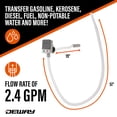 thumbnail image 3 of Bomba de transferencia de combustible DEWAY para lata de gasolina con boquilla de 2,4 GPM, 3 of 6