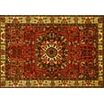 thumbnail image 1 of Ahgly Company Indoor Rectangle Persian Yellow Traditional Area Rugs, 2' x 4', 1 of 4