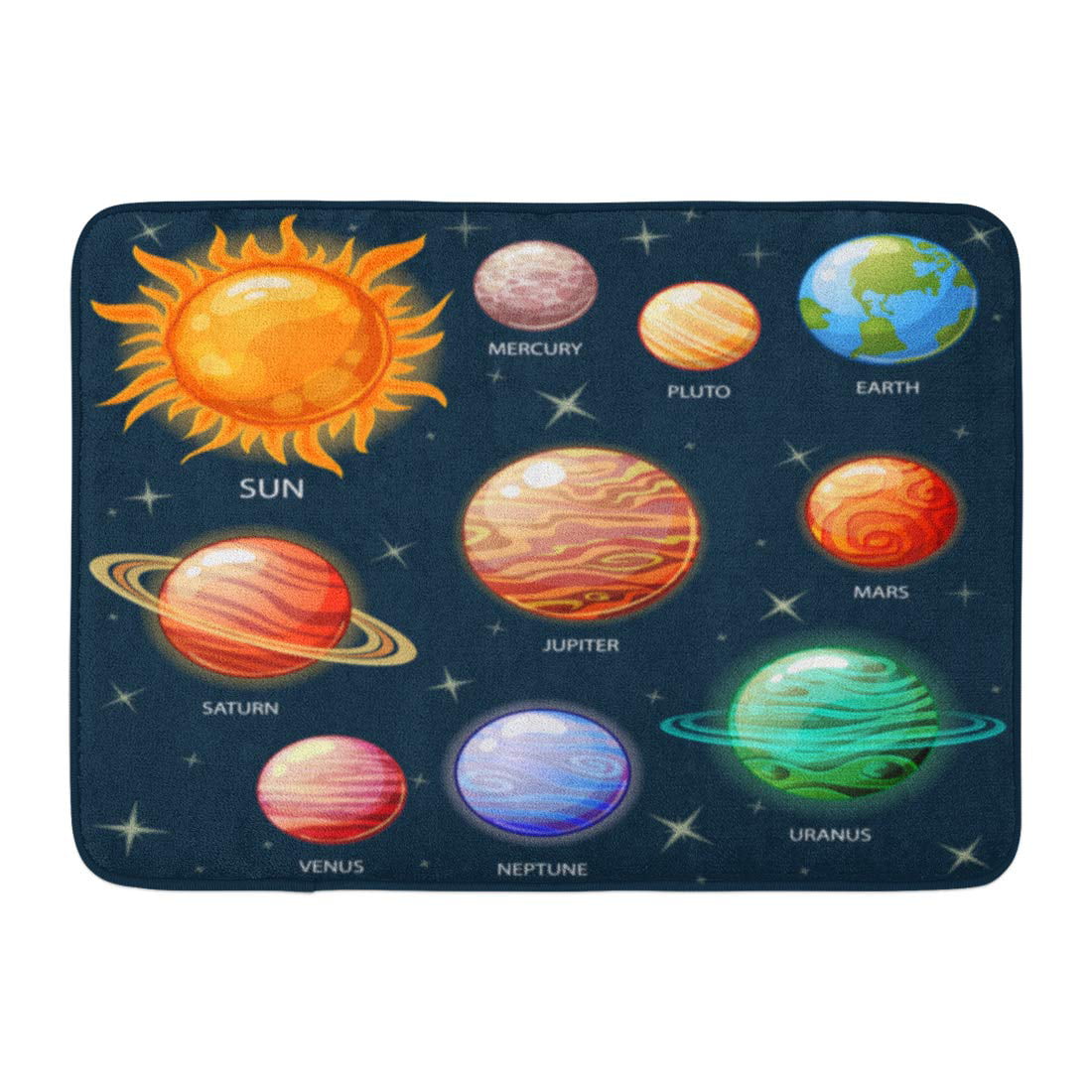 Paco Home Kids Rug Space with Planets and Stars in Pastel Colors grey -  4'4 x 6'3 