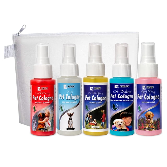 Perfume para mascotas Kenic Mini Variety Pack, 5 sprays de 60 ml
