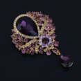 thumbnail image 2 of BROCHE VINTAGE CON FORMA DE LÁGRIMA DE CRISTAL DE DIAMANTES, prendedor de diamantes de imitación, broche para el pecho, bufanda, sombrero, 2 of 6