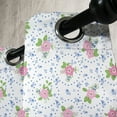 thumbnail image 4 of Ambesonne Flowers Grommet Curtain, Nature Romance Classic, 50" x 54", Pink and Blue, 4 of 6