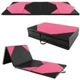 thumbnail image 1 of Gymax 10' x 4' x 2'' 4-Panel Folding Gymnastics Exercise Mat w/ Hook & Loop Fasteners Rose Red & Black, 1 of 10