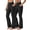 Black & Black, variant on Rosvigor Flare Yoga Pants for Women High Waisted Leggings Tummy Control Workout Pants No Front Seam Trousers with Pockets
