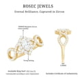 thumbnail image 5 of Rosec Jewels Cubic Zirconia Marquise Engagement Ring with Halo - Crossover Ring - AAAA Quality Certified - with Jewelry Box, 18K Yellow Gold, US 4.50, 5 of 8