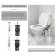 thumbnail image 3 of 4 tornillos de fijación para asiento de inodoro, pernos para tapa de inodoro de baño doméstico, tornillos montados, 3 of 6