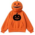 thumbnail image 3 of HomeDM Womens Halloween Pumpkin Hoodie Long Sleeve Orange Novelty Sweatshirts for Party Holiday Outfit, 3 of 5