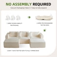 thumbnail image 4 of Garaneeds Modular Sectional Sofa for Living Room, 110" Boneless U-Shaped Couch, 5-Seat, Beige, 4 of 11