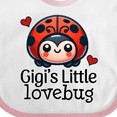thumbnail image 4 of Inktastic Grandchild Gigi Little Lovebug Ladybug Boys or Girls Baby Bib, 4 of 4