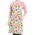 thumbnail image 5 of Pioneer Flower Floral Print Pattern Apron for Women and Men, Cotton Linen Waterproof with Pockets, Adjustable, 33x27 Inch for Kitchen, Gardening, BBQ, Salon, 5 of 6