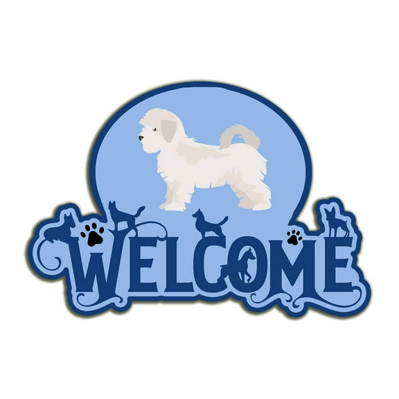 Maltese Puppy Cut Welcome Door Hanger Decoration