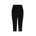 thumbnail image 4 of fnnxnal 2025 Trendy Black High Waisted Yoga Capris Pants for Women Casual Summer Wear Ladies Comfortable Stretchy Capris Womens S Plus Size Capri Pants, 4 of 4