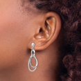 thumbnail image 4 of Silver Rhodium-plated Polished Dangle Earrings, 4 of 4
