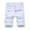 White, variant on Guzom Mens Jean Shorts- Ripped Denim Trunks Stretchy Washed Jeans Trunks Cut-Off Classic Fit Biker Jeans Trunks White M