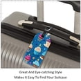 thumbnail image 3 of Square 2Pack PU Leather Cup Cake Cruise Luggage Tag with Privacy Cover and Name ID Tag for Travel Handbags Backpacks Luggage Tags, 3 of 6
