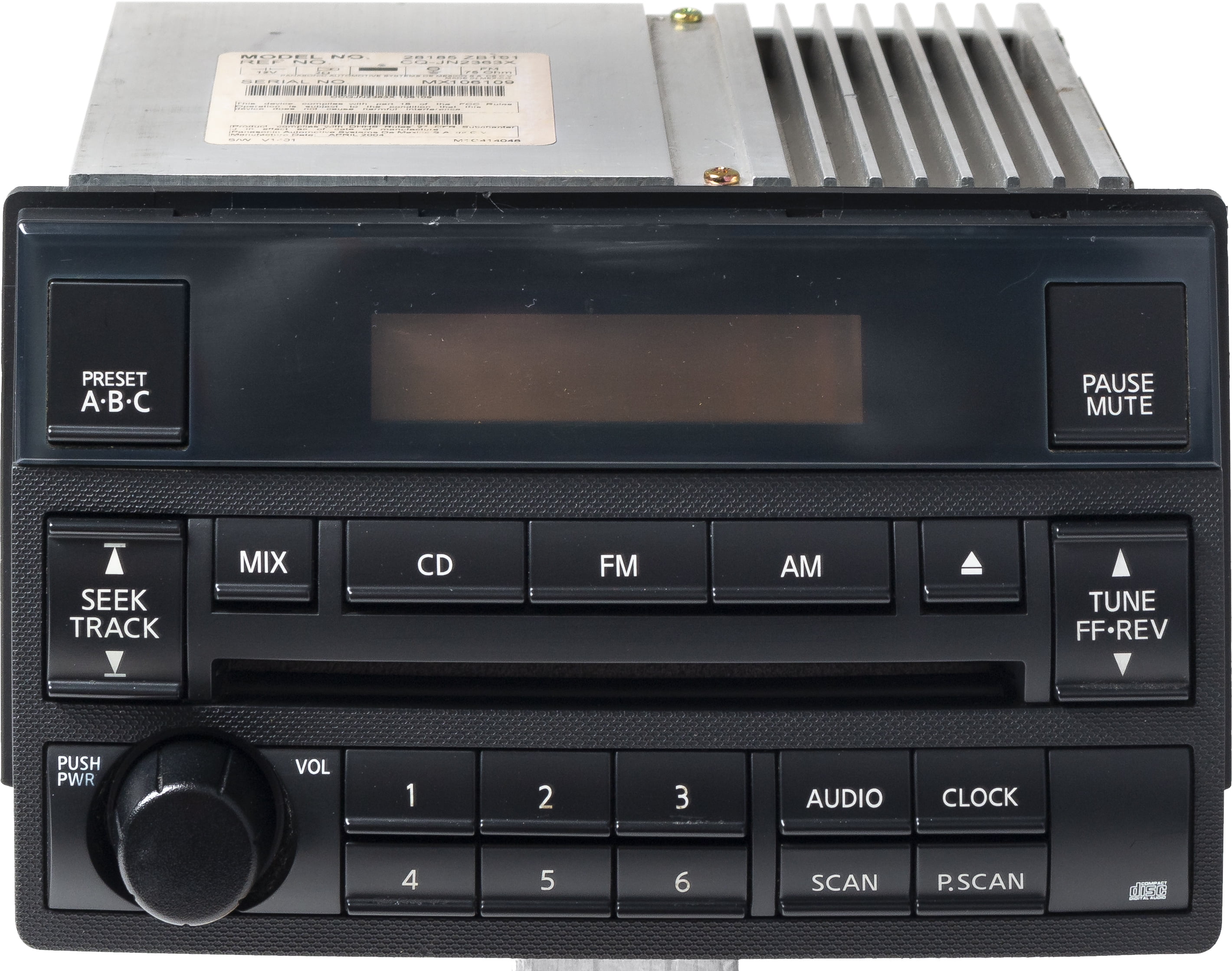 Restored 2005-2006 Nissan Altima AM FM Radio Receiver Single Disc CD Player 28185 ZB101B (Refurbished)
