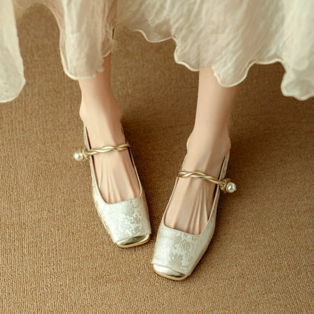

Shoes Elegant Shallow Mouth High Heel French New Chinese Style Baotou Sandals Pointed Toe Women‘s High Heels with Stiletto Heels