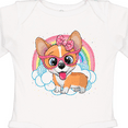 thumbnail image 4 of Inktastic Corgi Gifts Dog Lover Girls Long Sleeve Baby Bodysuit, 4 of 5