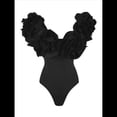 thumbnail image 1 of Traje de Baño de una Pieza para Mujer, Falda Cruzada, Pareo, Bikini con Estampado Floral Retro. Traje de Baño Negro M, 1 of 8