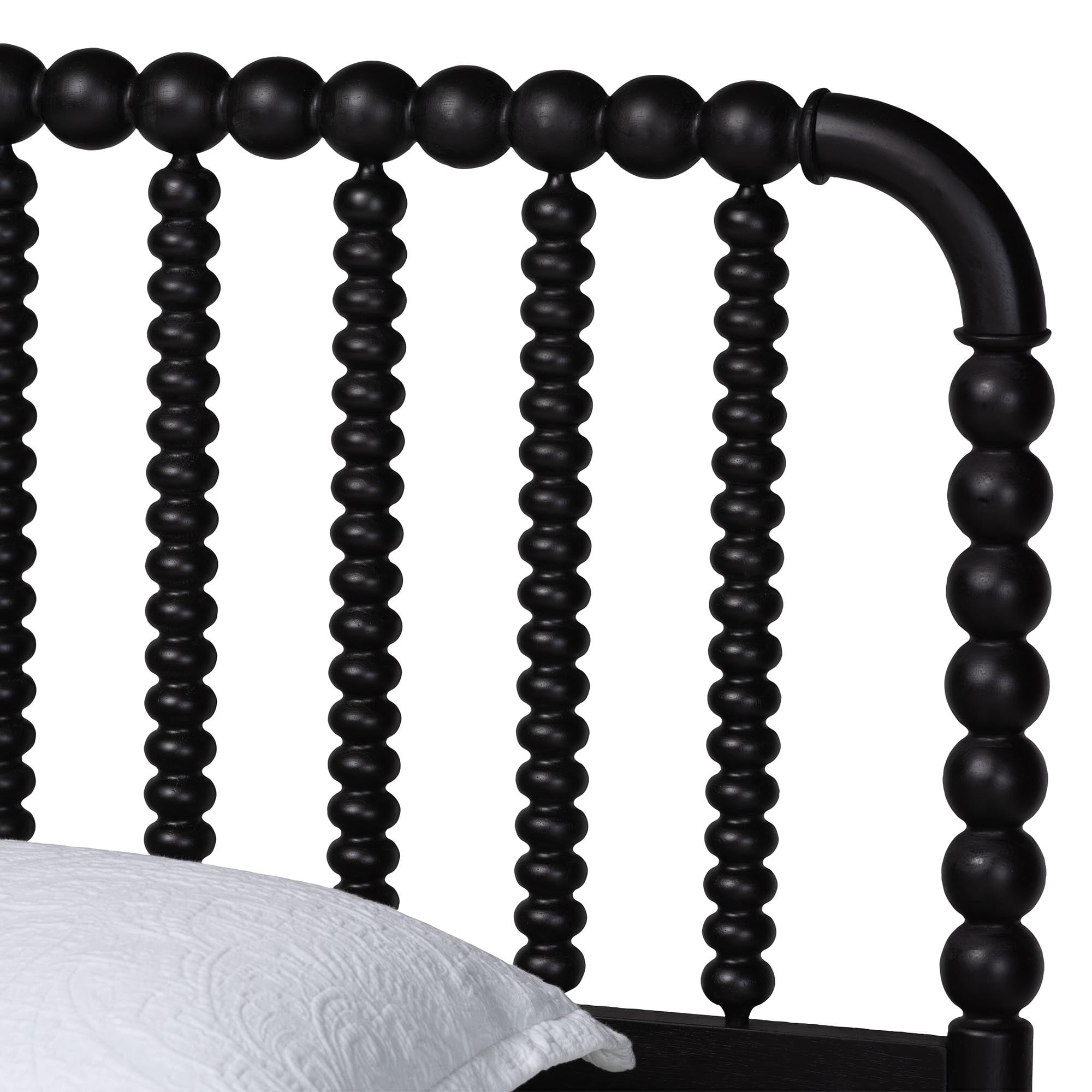 Baxton Studio Lucera Mid-Century Bedroom Set, Twin, Black