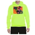 thumbnail image 2 of Cute Smiling Neon Pitbull Dog Breed Dog Lover Unisex Graphic Hoodie Sweatshirt, Safety Green, Large, 2 of 3