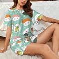 thumbnail image 6 of Bixox Women's Kawaii Sushi Printed Pajama Set 2 Piece Lounge Set Top and Shorts Soft Pajamas, Shorts with Pockets, 6 of 7