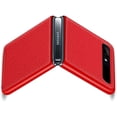 thumbnail image 3 of Fit for Galaxy Z Flip Case, Litche Partten Premium Genuine Leather Protective Cover Case for Samsung Galaxy Z Flip (2020),6.7",Red, 3 of 14