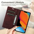 thumbnail image 6 of Case for iPhone 15 Plus Card Slots Holder Wallet Case, Premium PU Leather + Soft Silicone Shockproof Magnetic Closure Flip Folio Cover with Kickstand Protective Case, Winered, 6 of 10