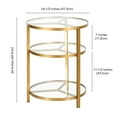 thumbnail image 3 of Evelyn&Zoe Helena 18.5" Wide Round Side Table in Brass, 3 of 5