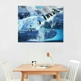 thumbnail image 2 of Autua Penguins Glacier Ocean Canvas Wall Art Decor for Bedroom Living Room Office, Fashion Kitchen Pictures, Home Wall Decor 16x12in, 2 of 6