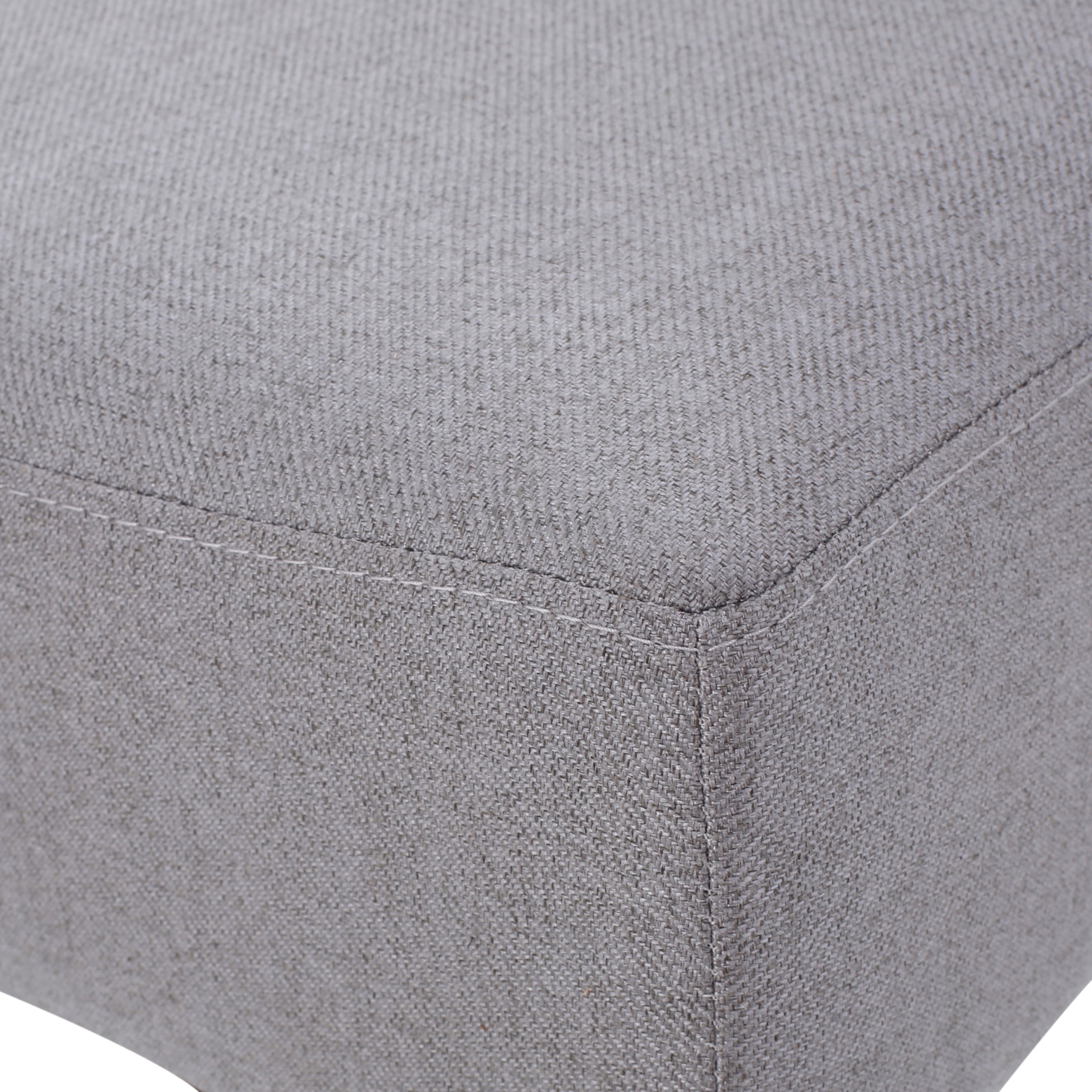 Noble House Lindsey Modern Contemporary 29.5" Fabric Bar Stools, Set of 2, Light Grey