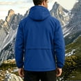 thumbnail image 5 of LEKWK Hooded Rain Jackets for Men Windbreaker Waterproof Lightweight Rain Jacket Full Zip Activewear with Side Pockets for Hiking Running Travel Camping Blue L, 5 of 6