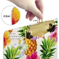 thumbnail image 4 of FMSHPON Hibiscus Pineapple Tropical Floral Clipboard Hardboard Wood Nursing Clip Board and Pull for Standard A4 Letter 13x9 inches, 4 of 5