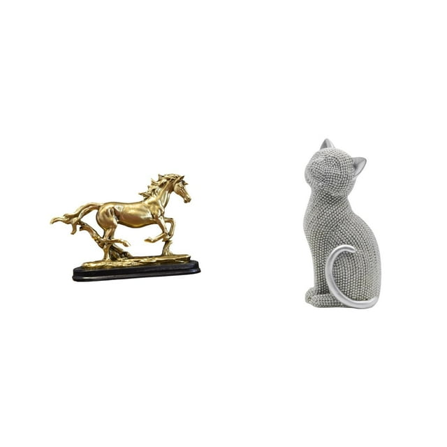 Figura de caballo,Figura coleccionable de caballo en miniatura,Adorno de caballo de resina,estatua de animal,decoración para el hogar,Figura de escritorio,Estatua de gato,linda decoración