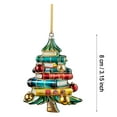 thumbnail image 3 of Farmhouse Christmas Tree Book Page Hanging Ornaments for Indoor and Outdoor Year Round Festive Party Craft, 3 of 4