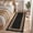 Coffee black, variant on GOCAPTAIN Faux Jute Washable Scalloped Area Rug with Non-Slip Backing, Stain-Resistant Low Pile Indoor Outdoor Carpet, Non-Shedding Floor Mat for Living Room - Coffee Black, 2x6ft (61x183cm)