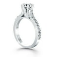 thumbnail image 3 of 14k White Gold Curved Shank Engagement Ring with Pave Diamonds Size 9, 3 of 4