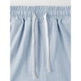 thumbnail image 6 of LWavelet Mens Striped Linen Pants Elastic Waist Drawstring Summer Casual Pants Light Blue 2XL, 6 of 8