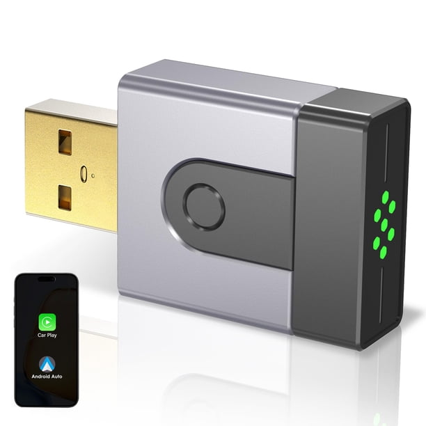 Adaptador Inalámbrico 2 en 1 para CarPlay y Android Auto ZOUHOE