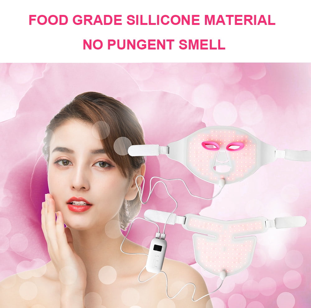 3D Silicone Facial Mask 7 Colors LED Photon Therapy Face Massager Skin